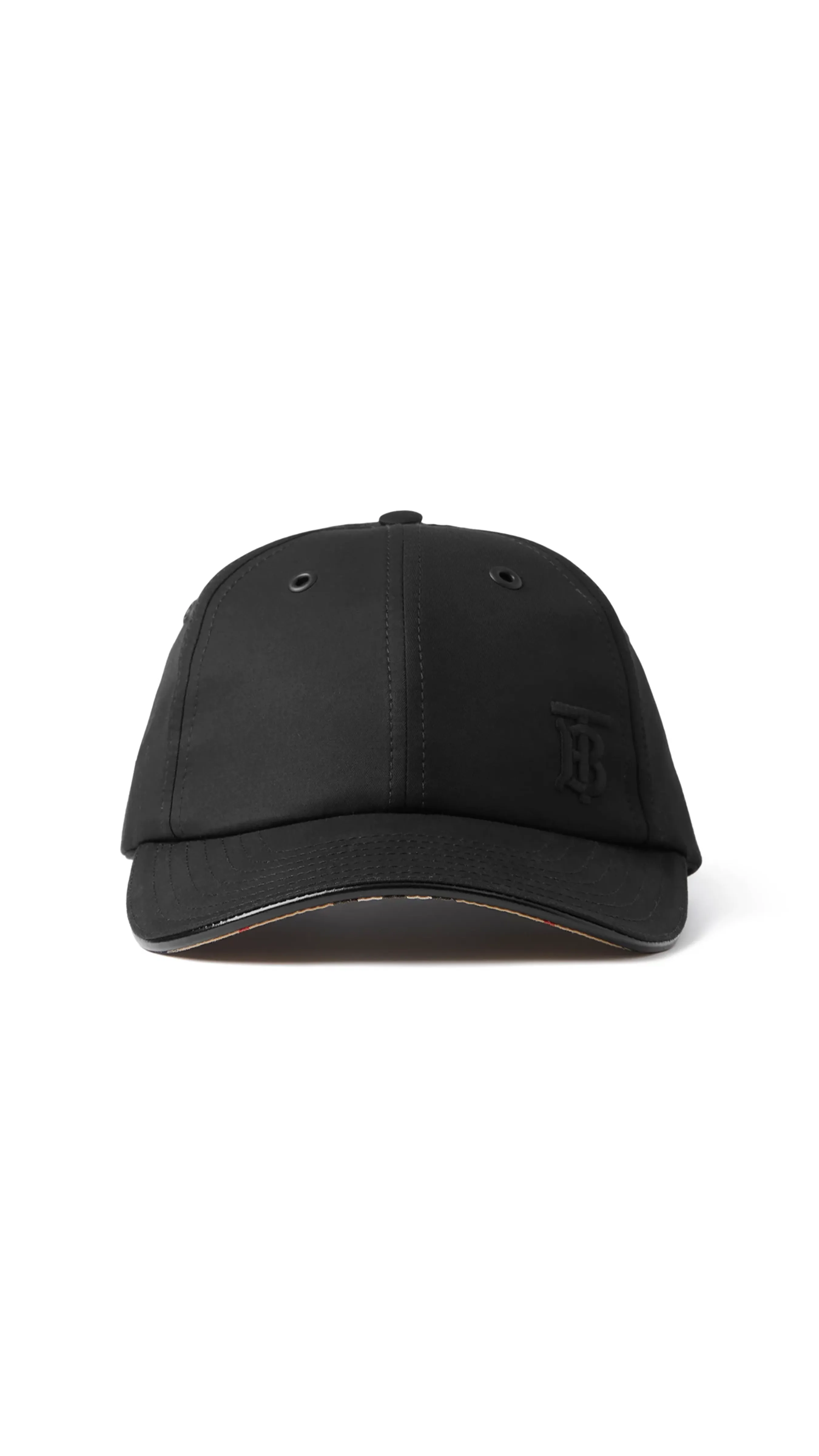 Tropical Gabardine Baseball Cap with Monogram - Black