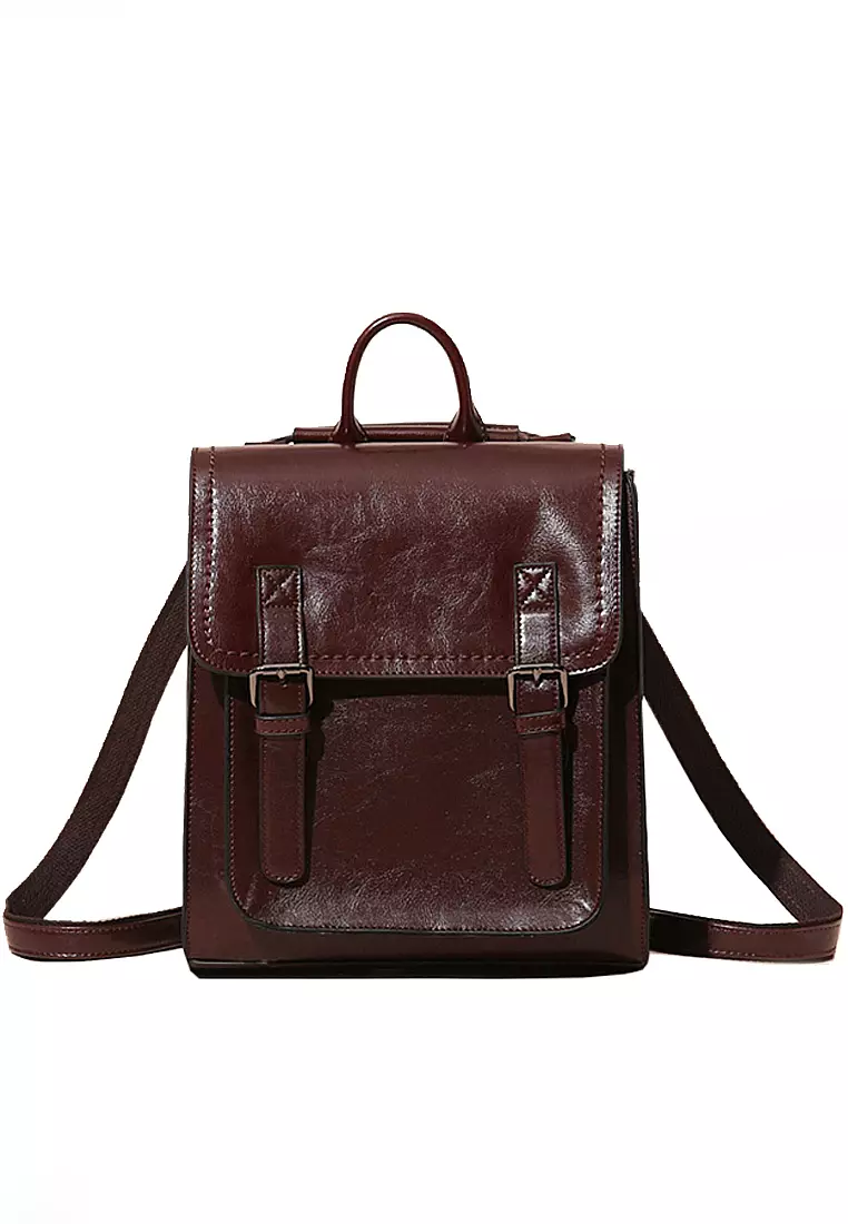 Burnished Cow Leather Shoulder Backpacks by Twenty Eight Shoes VANSA VBW-Bp2663