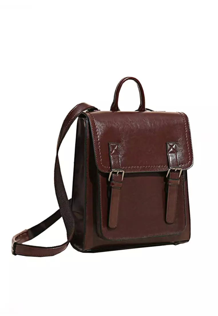 Burnished Cow Leather Shoulder Backpacks by Twenty Eight Shoes VANSA VBW-Bp2663