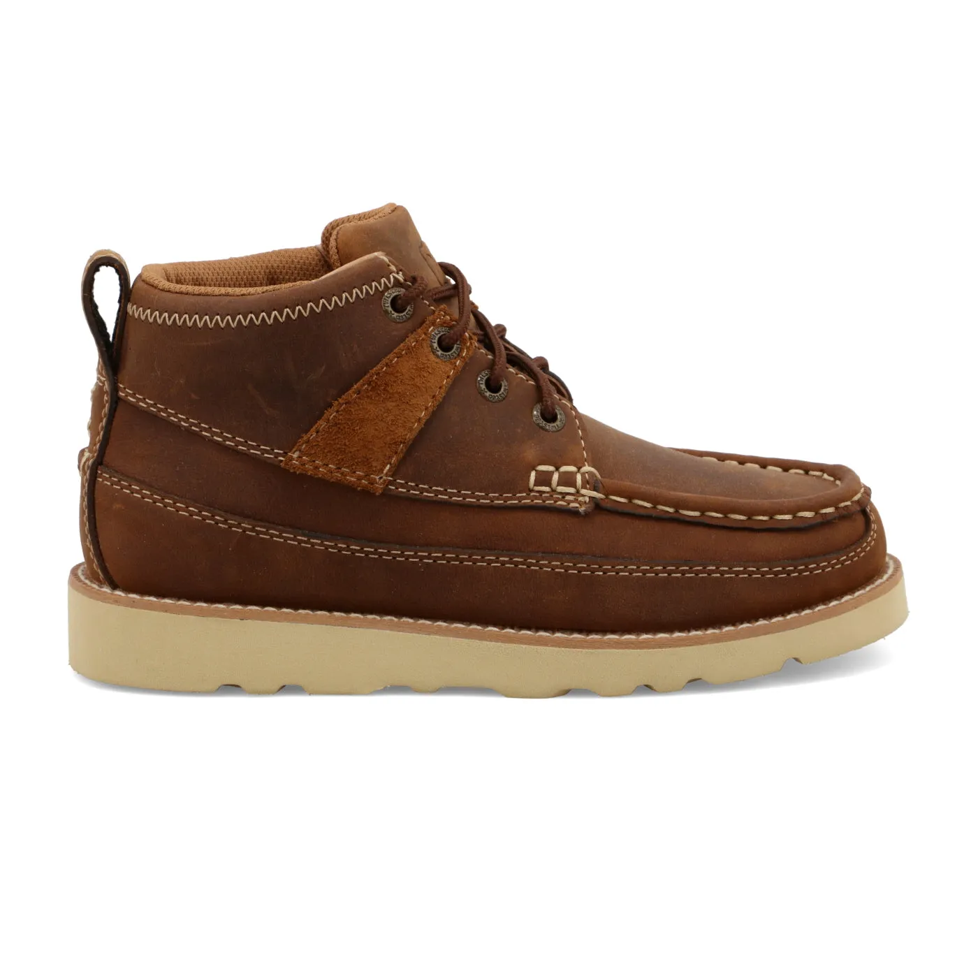 Twisted X Youth Wedge Sole Boot in Oiled Saddle