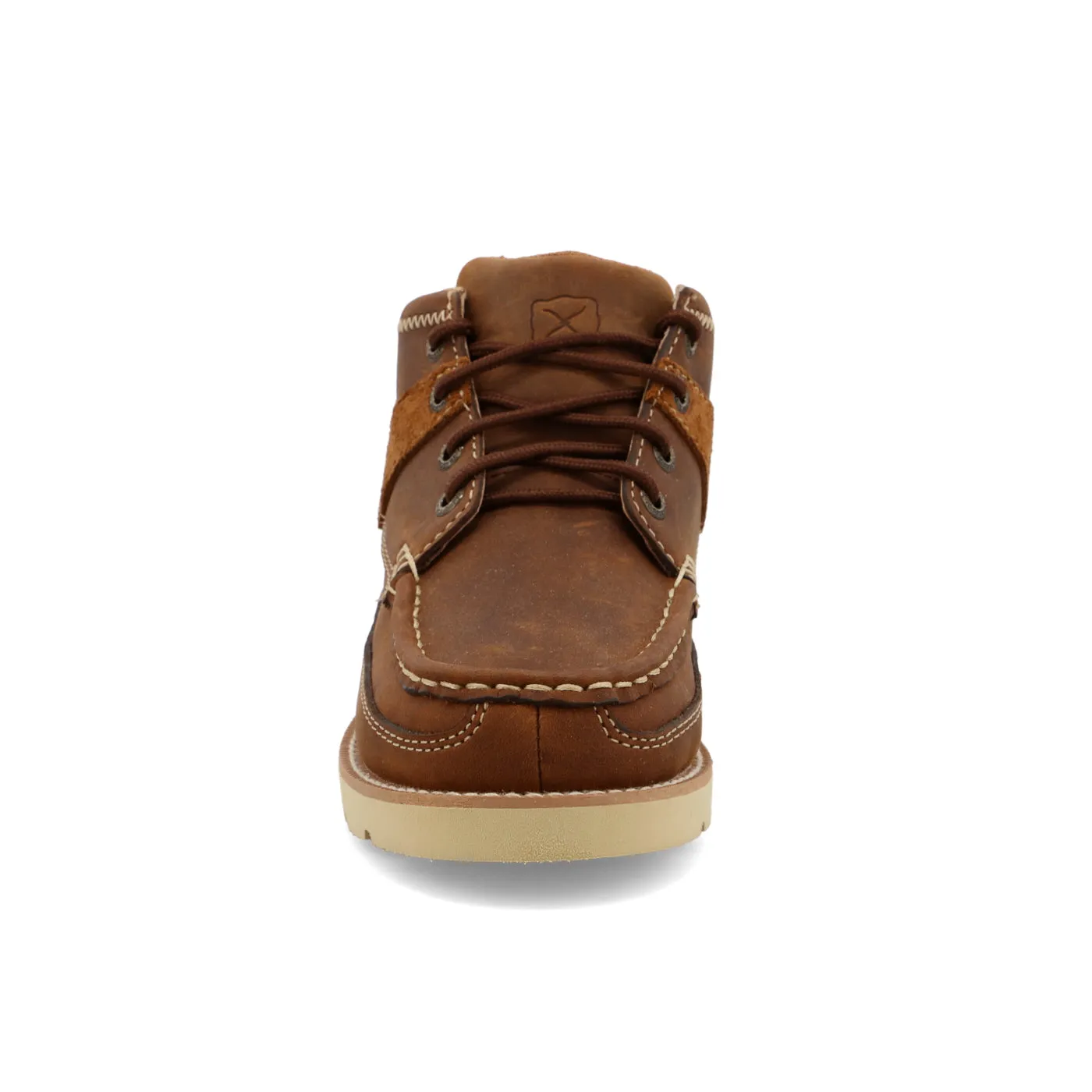 Twisted X Youth Wedge Sole Boot in Oiled Saddle