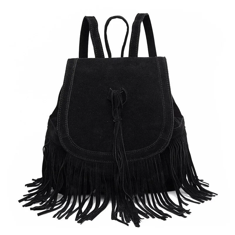 Unique Design Female Tassel Backpacks on SALE in UK