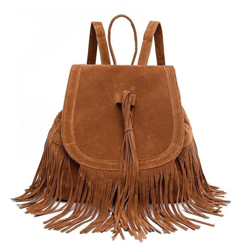 Unique Design Female Tassel Backpacks on SALE in UK