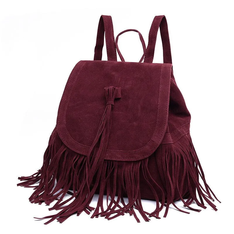 Unique Design Female Tassel Backpacks on SALE in UK