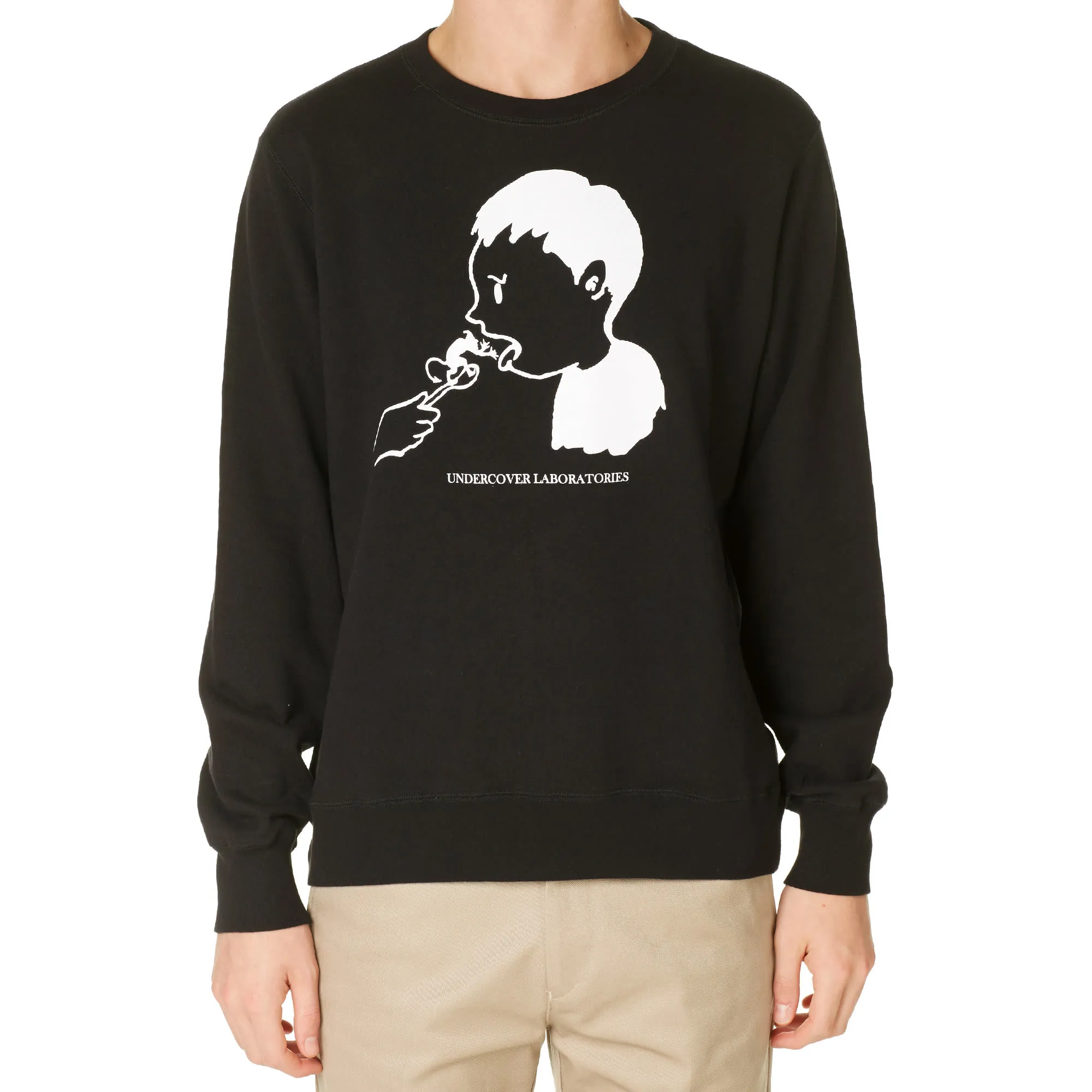 Undercover Kid Print Crew Sweatshirt Black