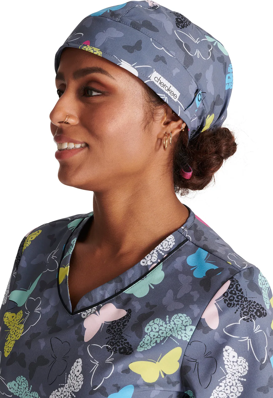 Unisex Wing It Up Print Scrub Hat