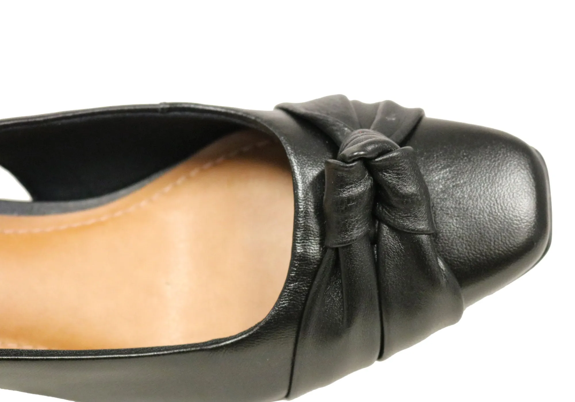 Usaflex Delaney Womens Comfort Leather Low Heel Shoes Made In Brazil