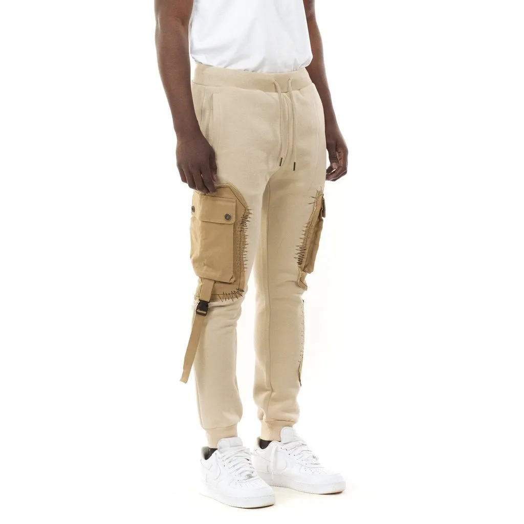 Utility Fashion Fleece Joggers - Light Khaki