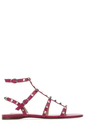 Valentino Rockstud Open-Toe Sandals.