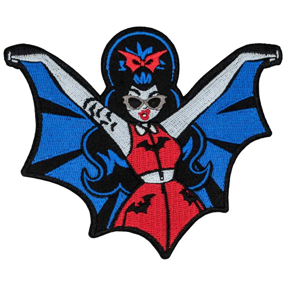 Vampire Girl Batwing Embroidered Patch