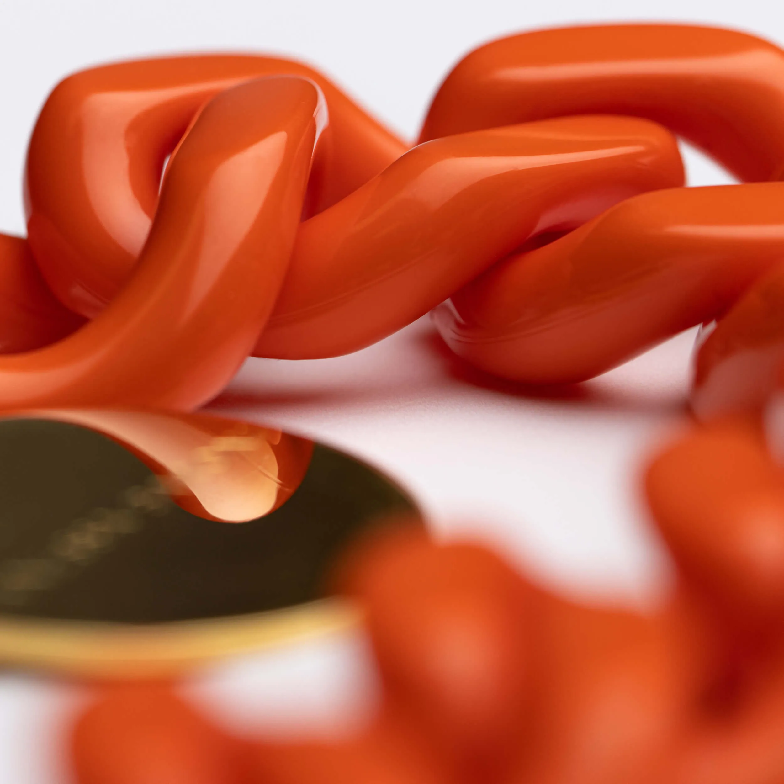 orange flat chain bracelet by Vanessa Baroni