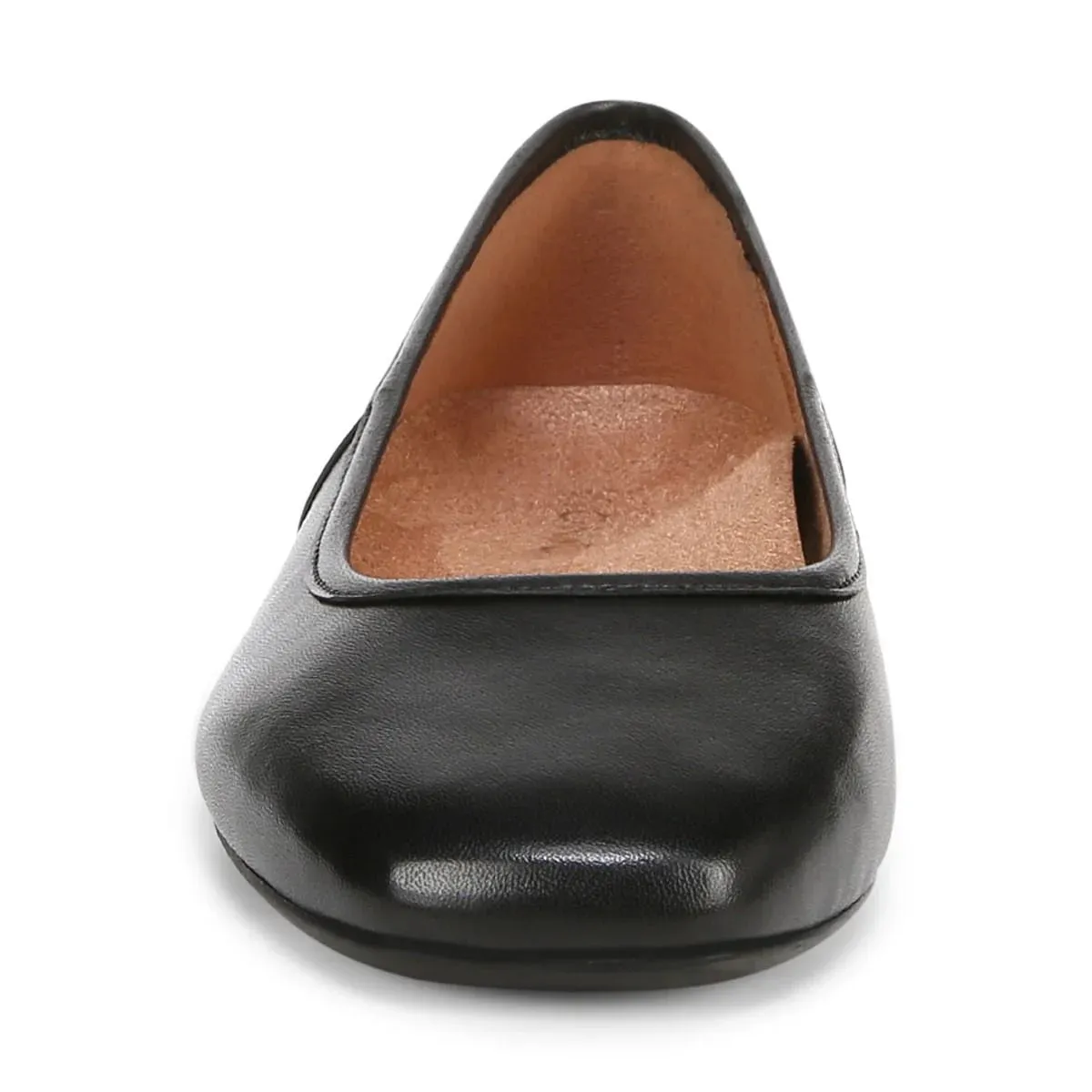 Vionic Orinda Ballet Flat Black Leather Women's