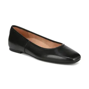 Vionic Orinda Ballet Flat Black Leather Women's