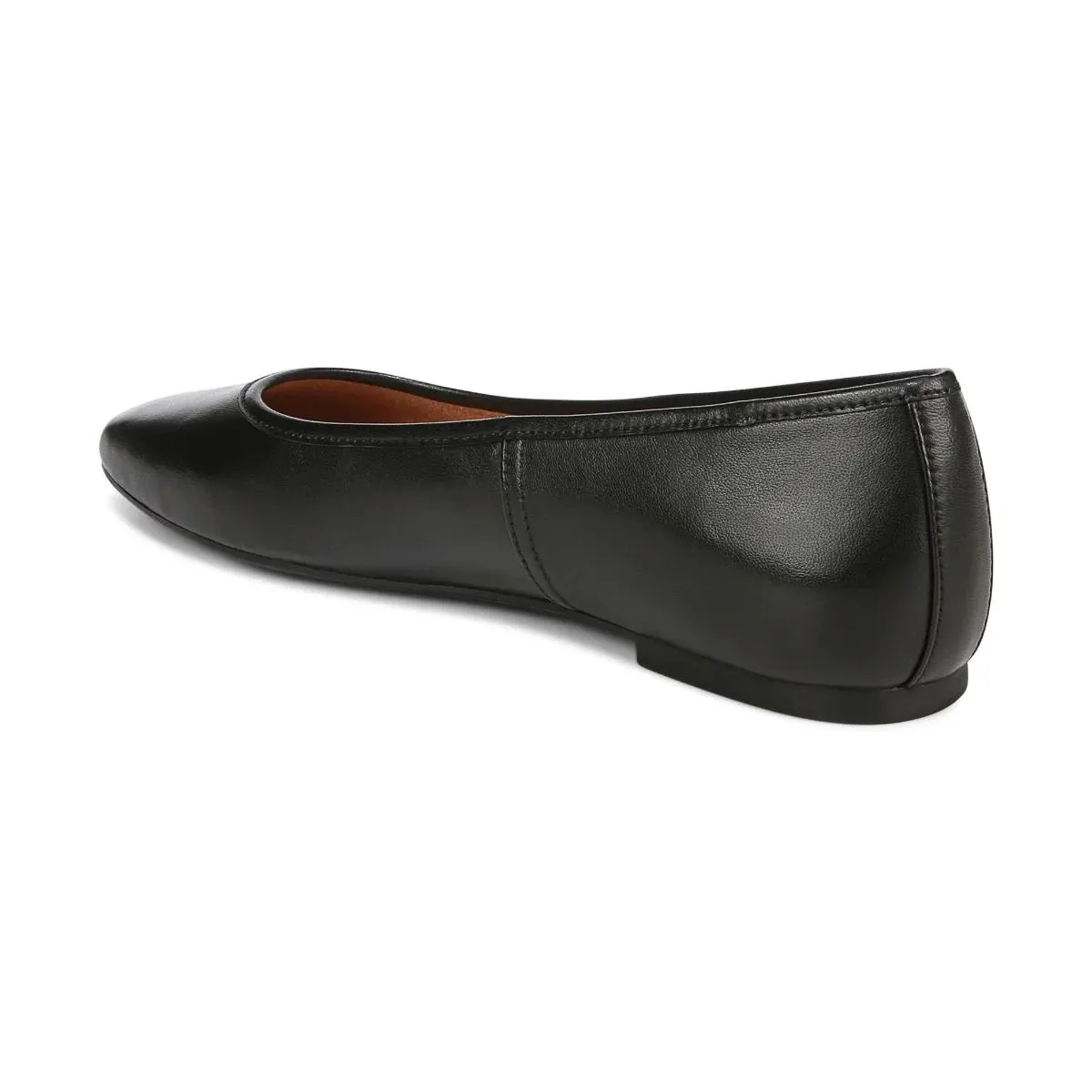 Vionic Orinda Ballet Flat Black Leather Women's