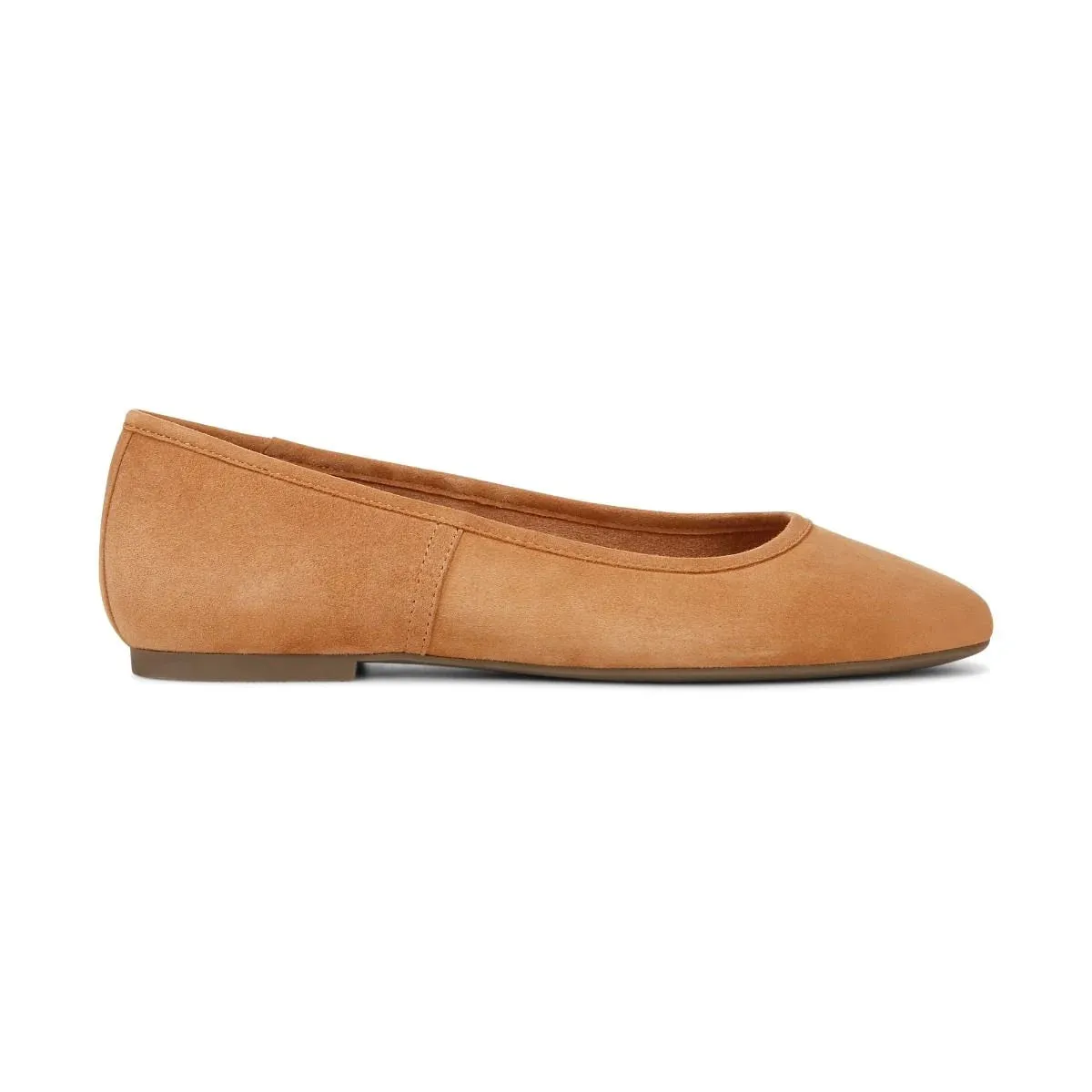 Vionic Orinda Ballet Flat Camel Suede Women's