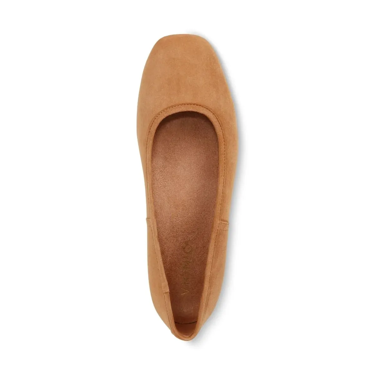 Vionic Orinda Ballet Flat Camel Suede Women's