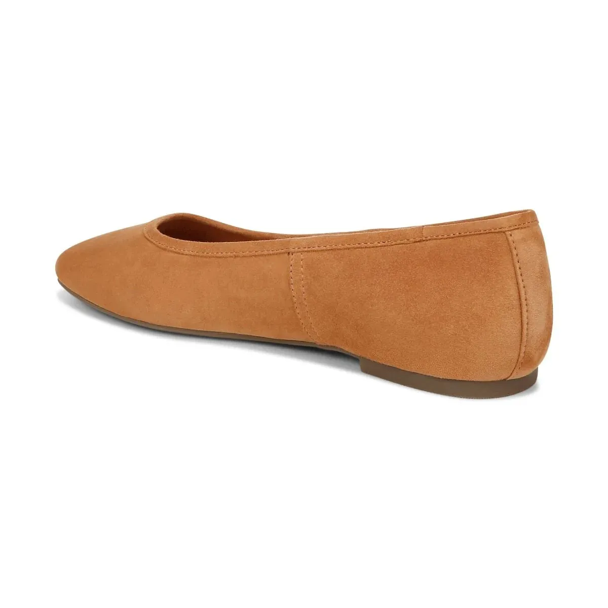 Vionic Orinda Ballet Flat Camel Suede Women's