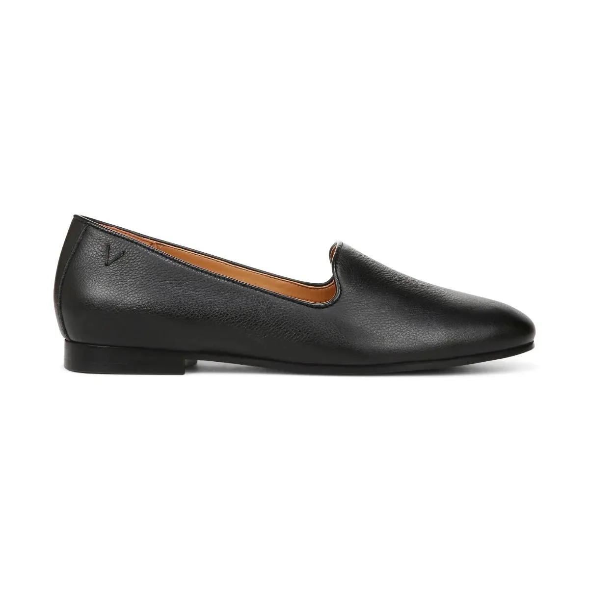 Vionic Willa II Black Leather Flat Women's