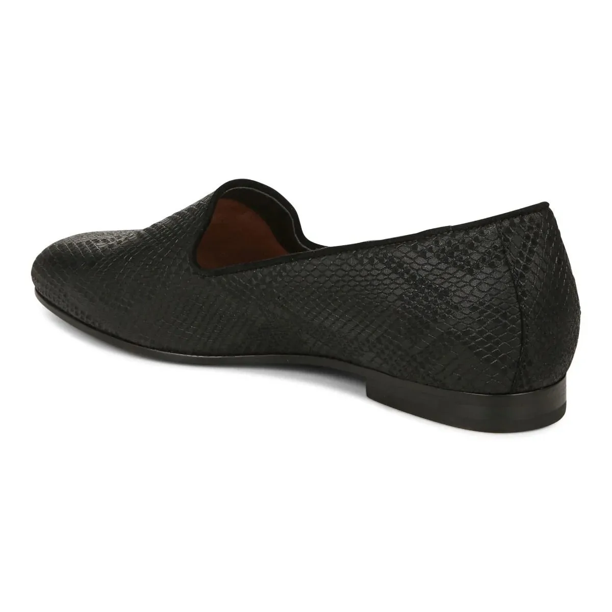 Vionic Willa II Flat Embossed Black Snake Women's