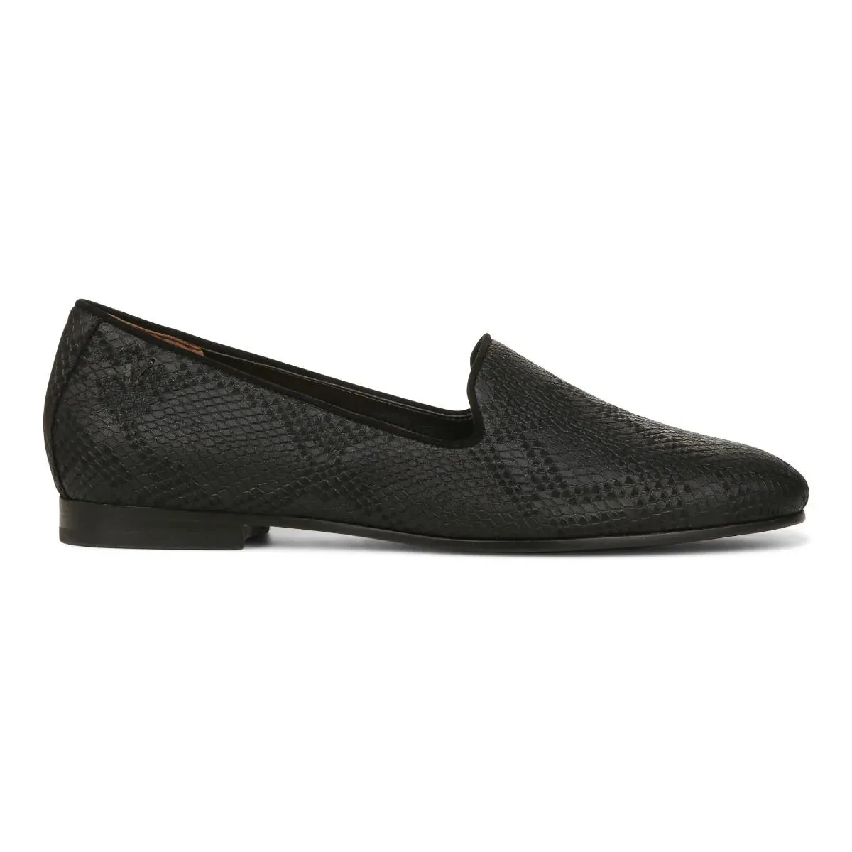 Vionic Willa II Flat Embossed Black Snake Women's