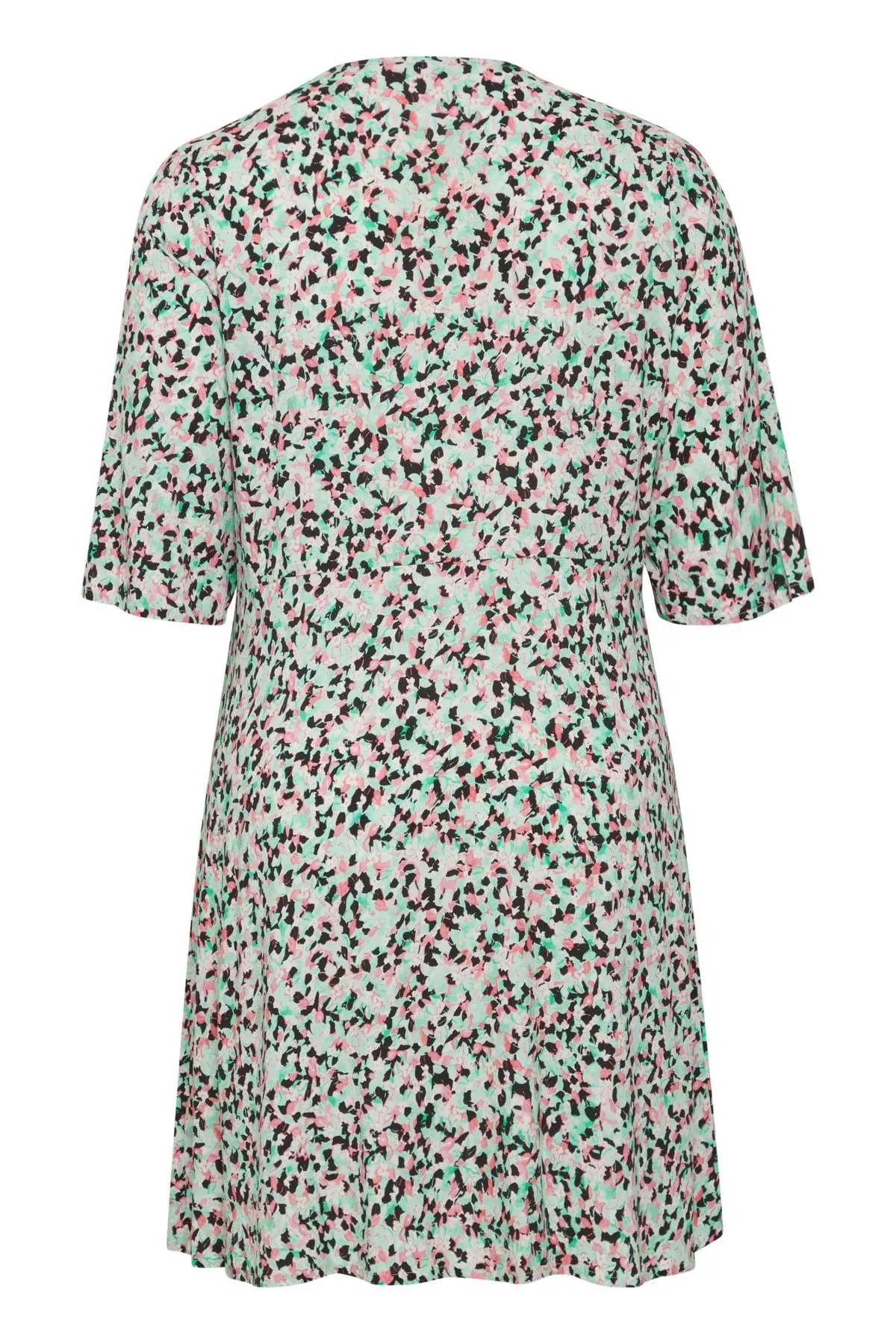 Viscose Dress in Green Print