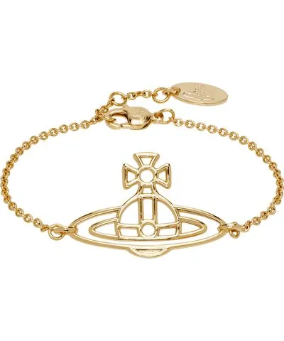 Vivienne Westwood Gold Thin Lines Flat Orb Bracelet