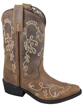 Waxed Distress Leather Western Boot - Smoky Mountain Girls Jolene Brown