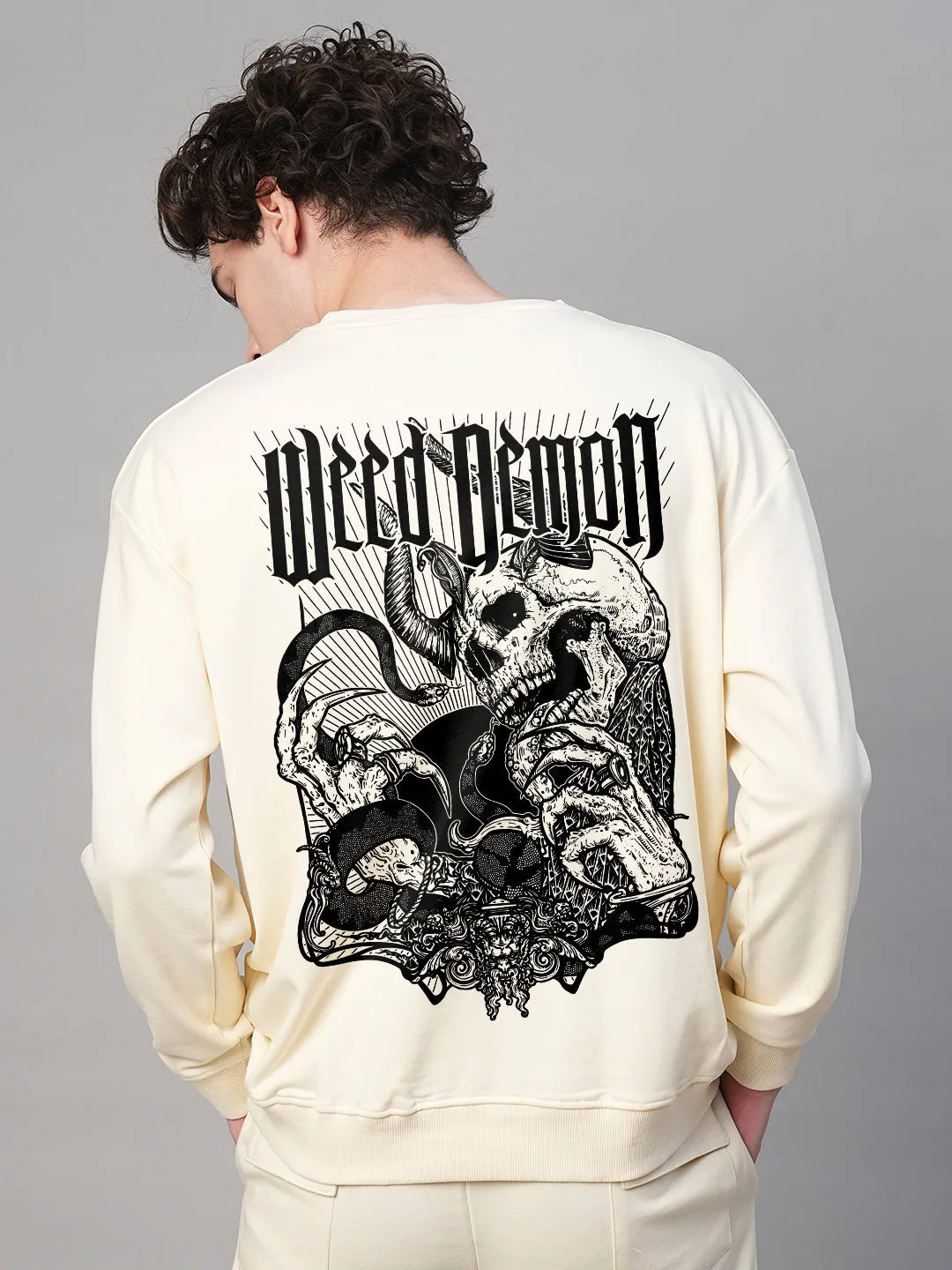 Weed Demon Men Drop Shoulder Premium Terry Sweatshirt