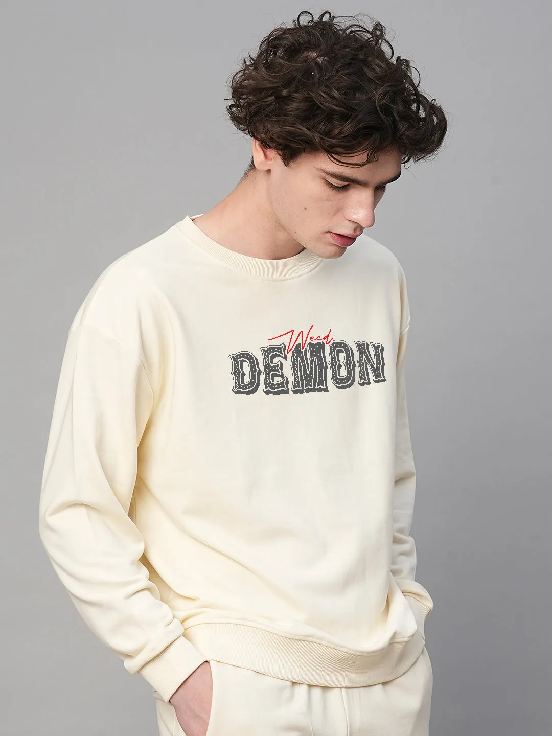 Weed Demon Men Drop Shoulder Premium Terry Sweatshirt