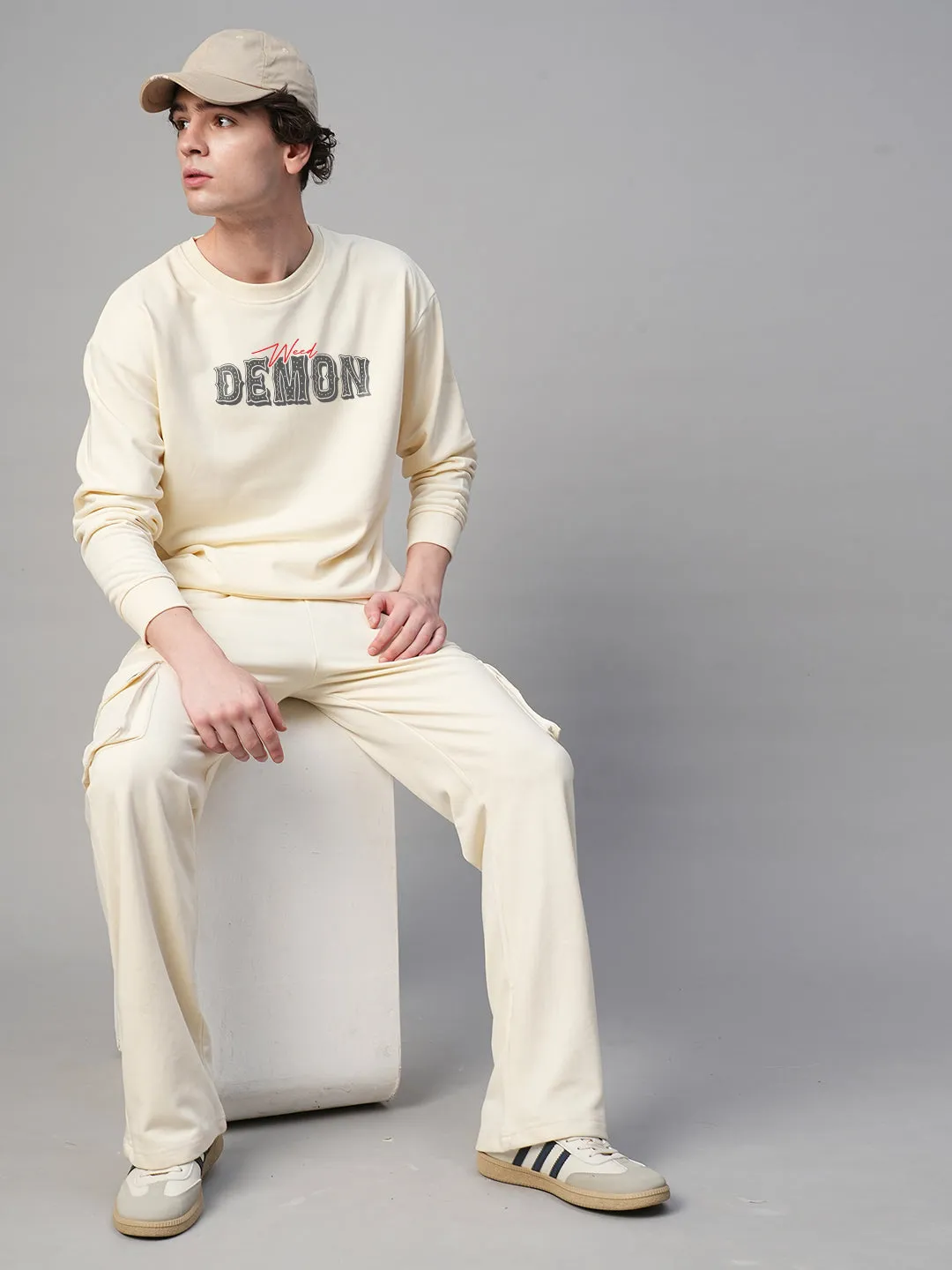 Weed Demon Men Drop Shoulder Premium Terry Sweatshirt