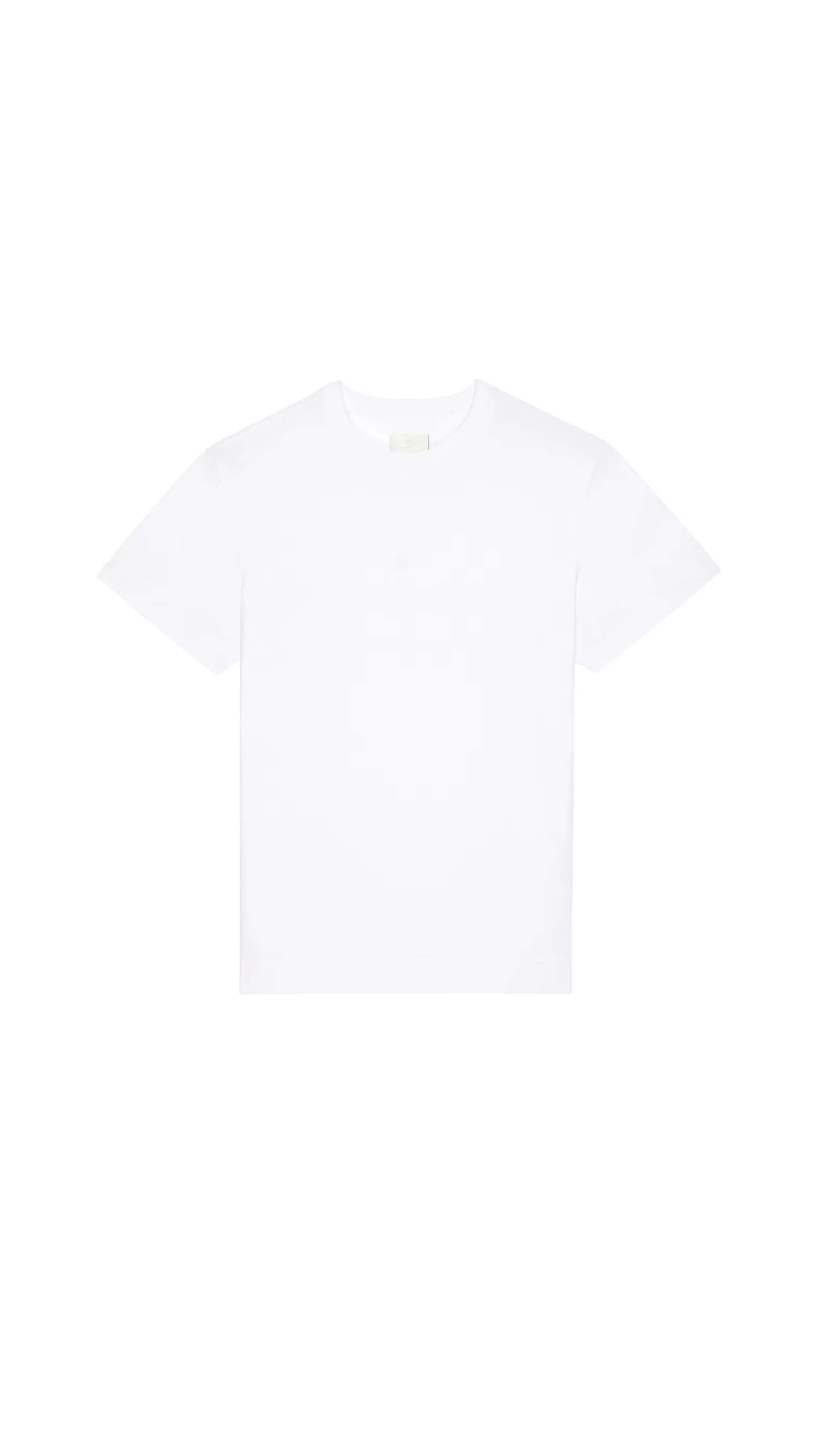 White Cotton T-shirt with 4G Embroidery in Slim Fit