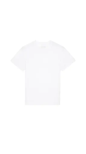 White Cotton T-shirt with 4G Embroidery in Slim Fit