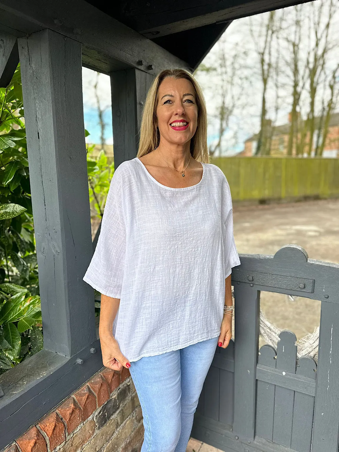 White Essential Top Callie - Shop Now