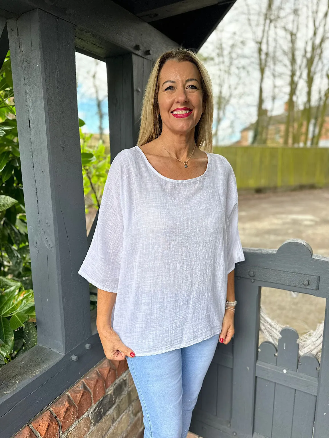 White Essential Top Callie - Shop Now