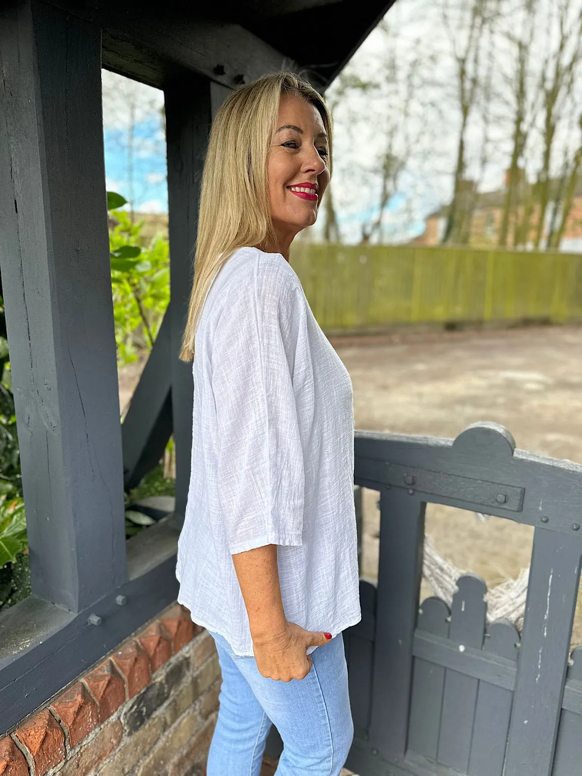 White Essential Top Callie - Shop Now