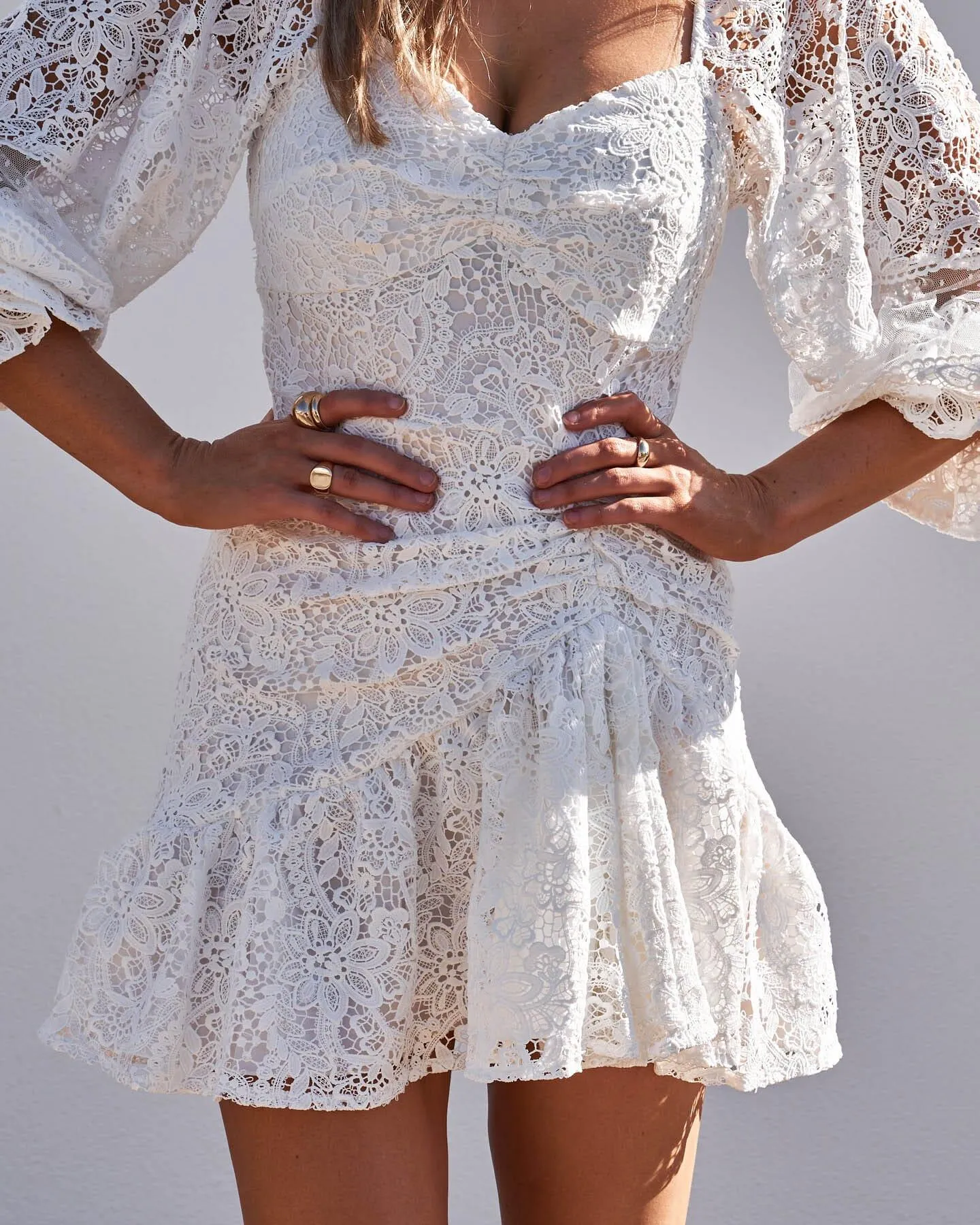 White Gabbi Dress