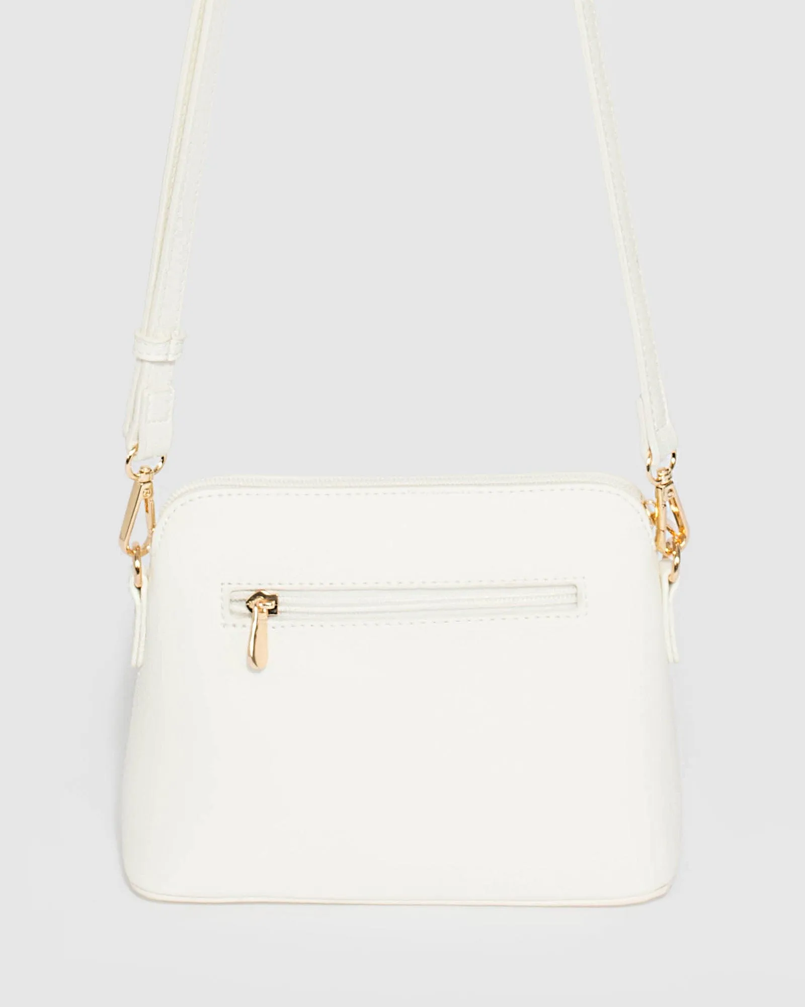 White Karen Plate II Crossbody Bag