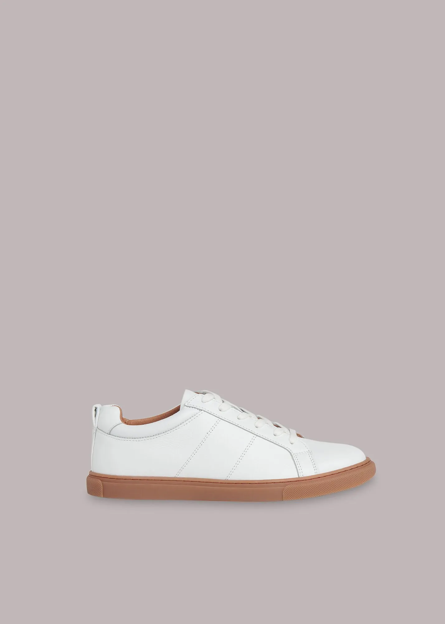 White Koki Gum Sole Trainer