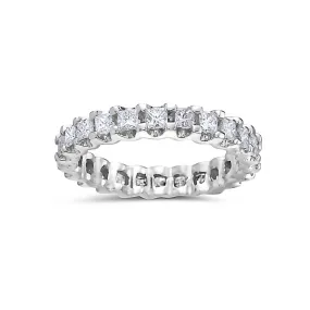 Womens 18k White Gold Wedding Band With 1.47 Carat Diamonds