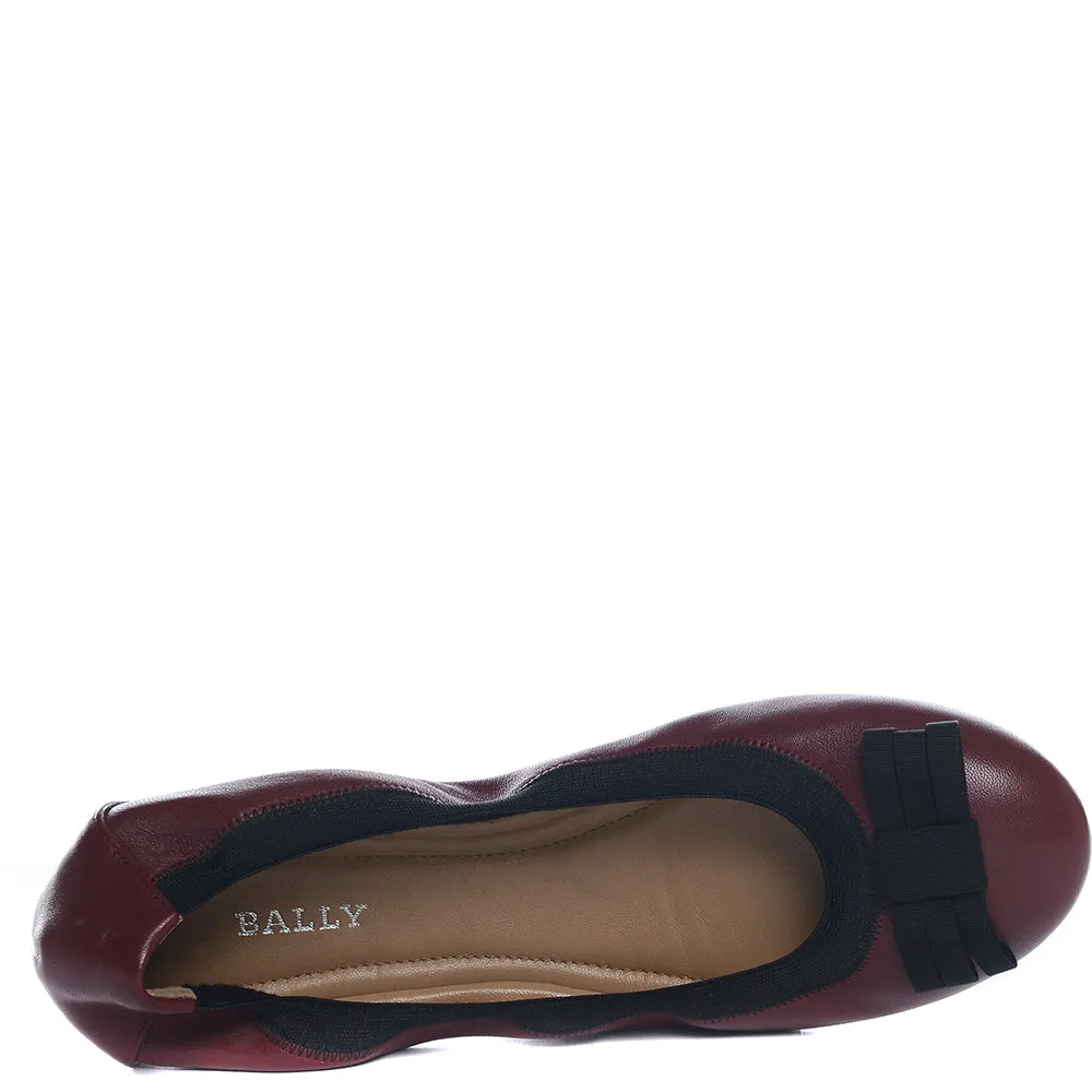 Womens Bally Beverli Ballerina Shoes in Red