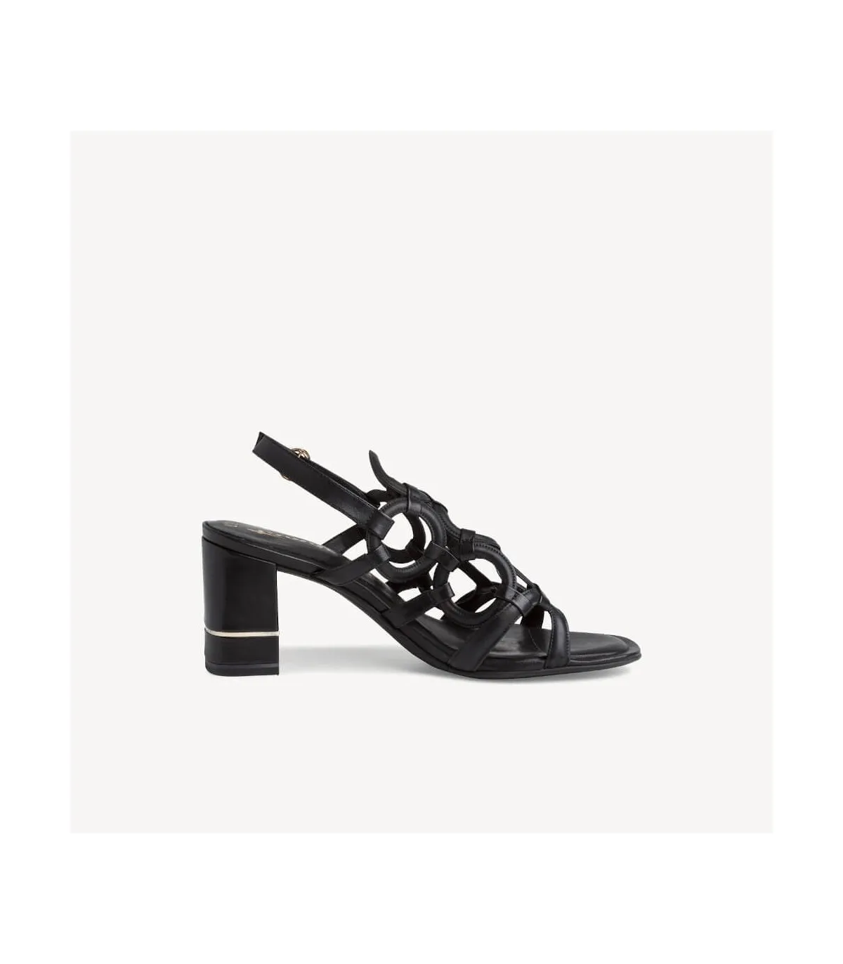 Women's sandal with heel by TAMARIS in black