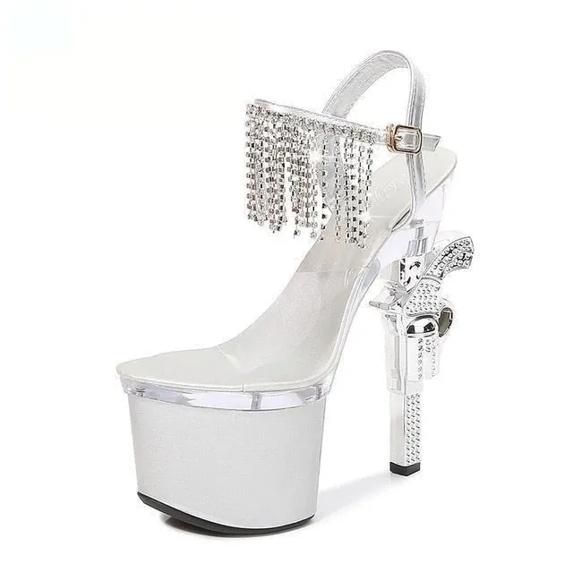 Transparent Platform High Heel Summer Sandals for Women