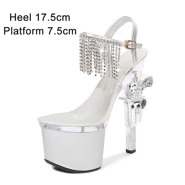 Transparent Platform High Heel Summer Sandals for Women