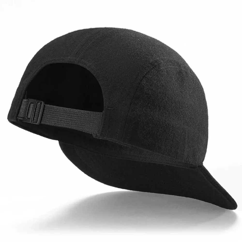 Wool Calidum 5 Panel Hat - Black