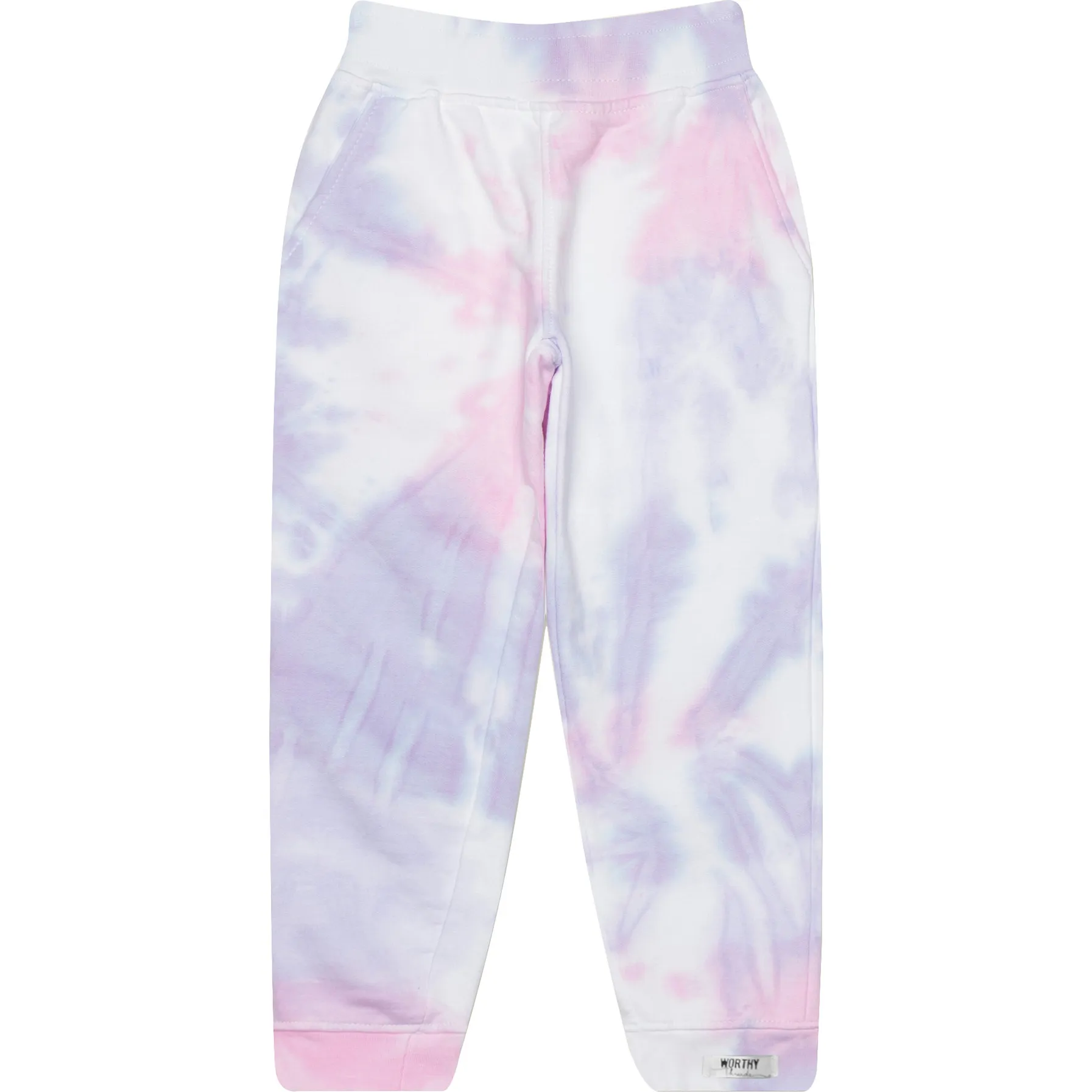 Worthy Threads Youth Tie Dye Joggers, Spun Sugar