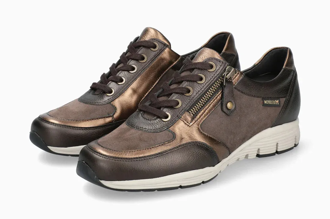  Ylona Zipper Sneaker in Bronze  