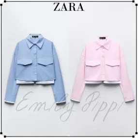 ZARA Crop Oxford Shirt