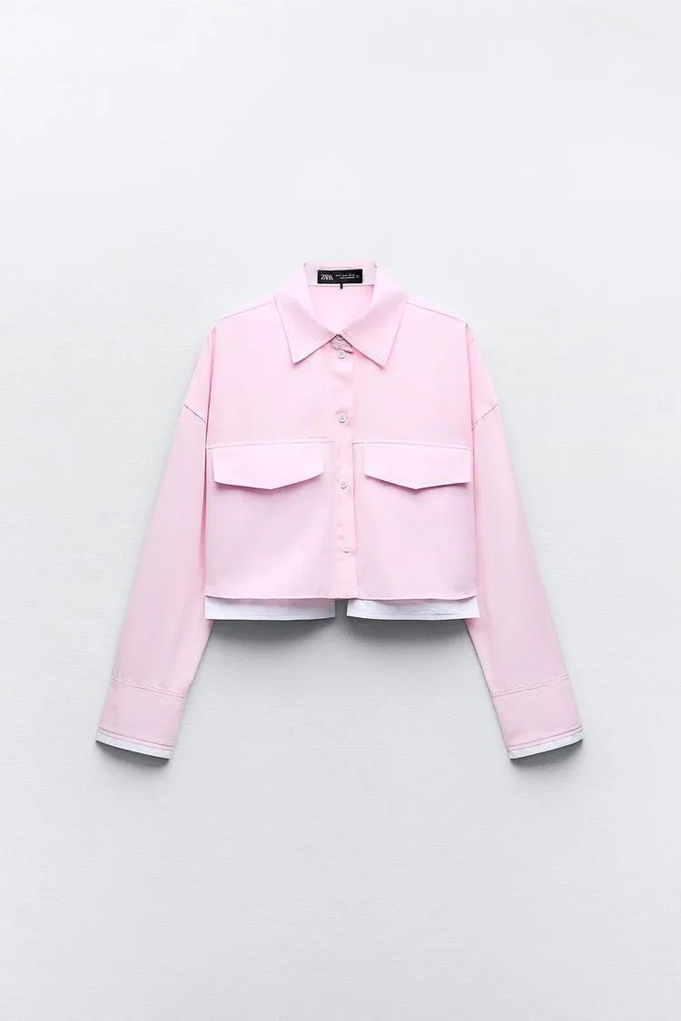 ZARA Crop Oxford Shirt